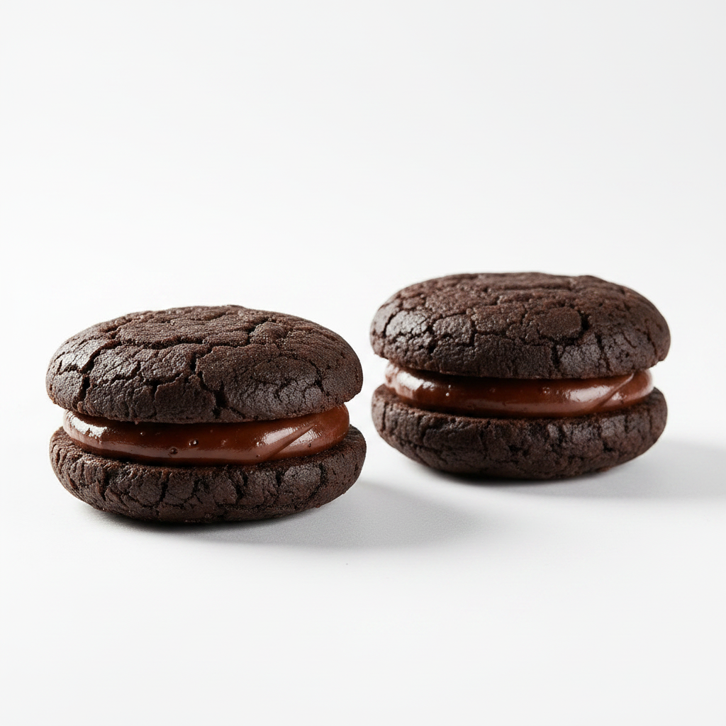 Brownie Sandwich Cookies - Light Bright Background