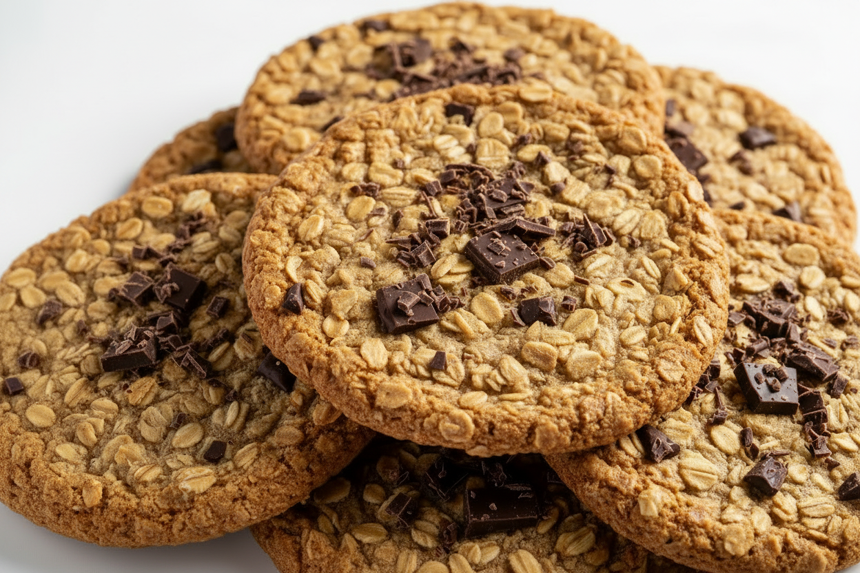 GF Old Fashioned Oatmeal Chocolate Chunk Cookies