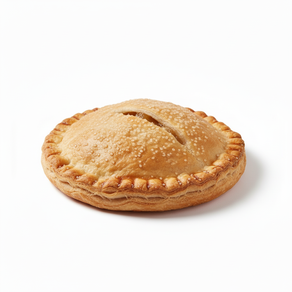 Round apple hand pie